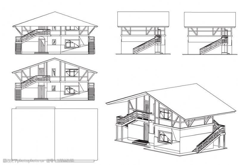 房屋工程建筑图纸图片素材