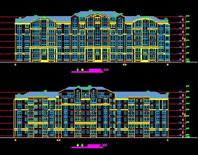 六层住宅楼建筑设计图免费下载 - 别墅图纸 - 土木工程网